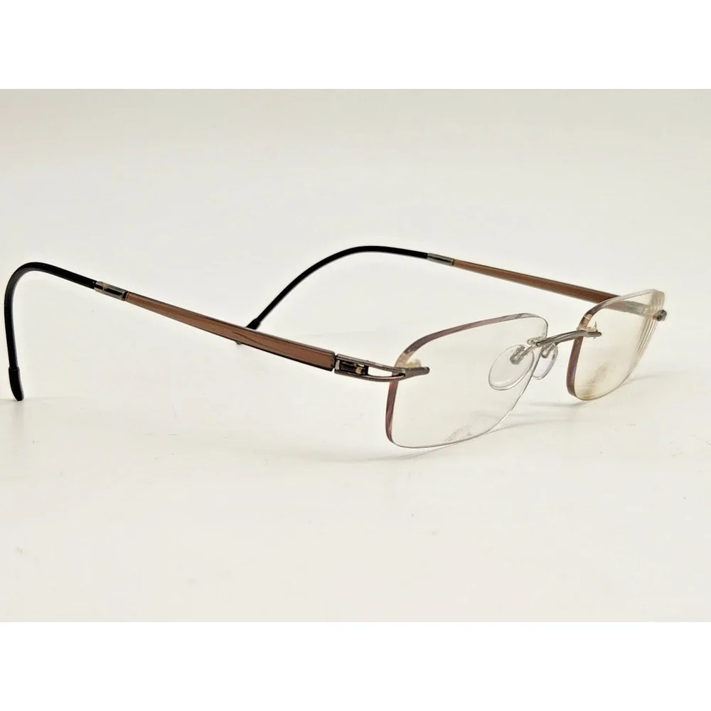 Silhouette? Minimal Art Rimless Brown Eyeglasses